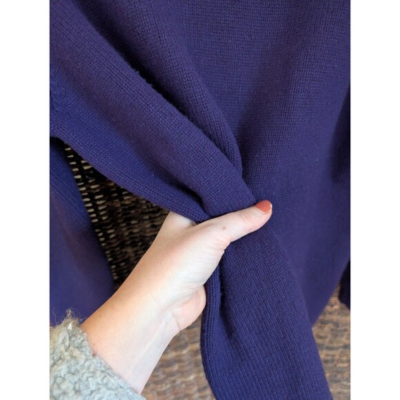 Theory 100% Cashmere Crew Neck Sweater Medium Purple Minimalist Thick Capsule - Picture 6 of 8